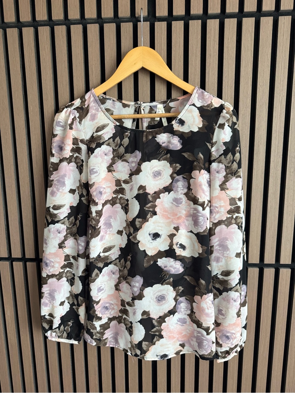 Truth Floral Open Back Tie Blouse S